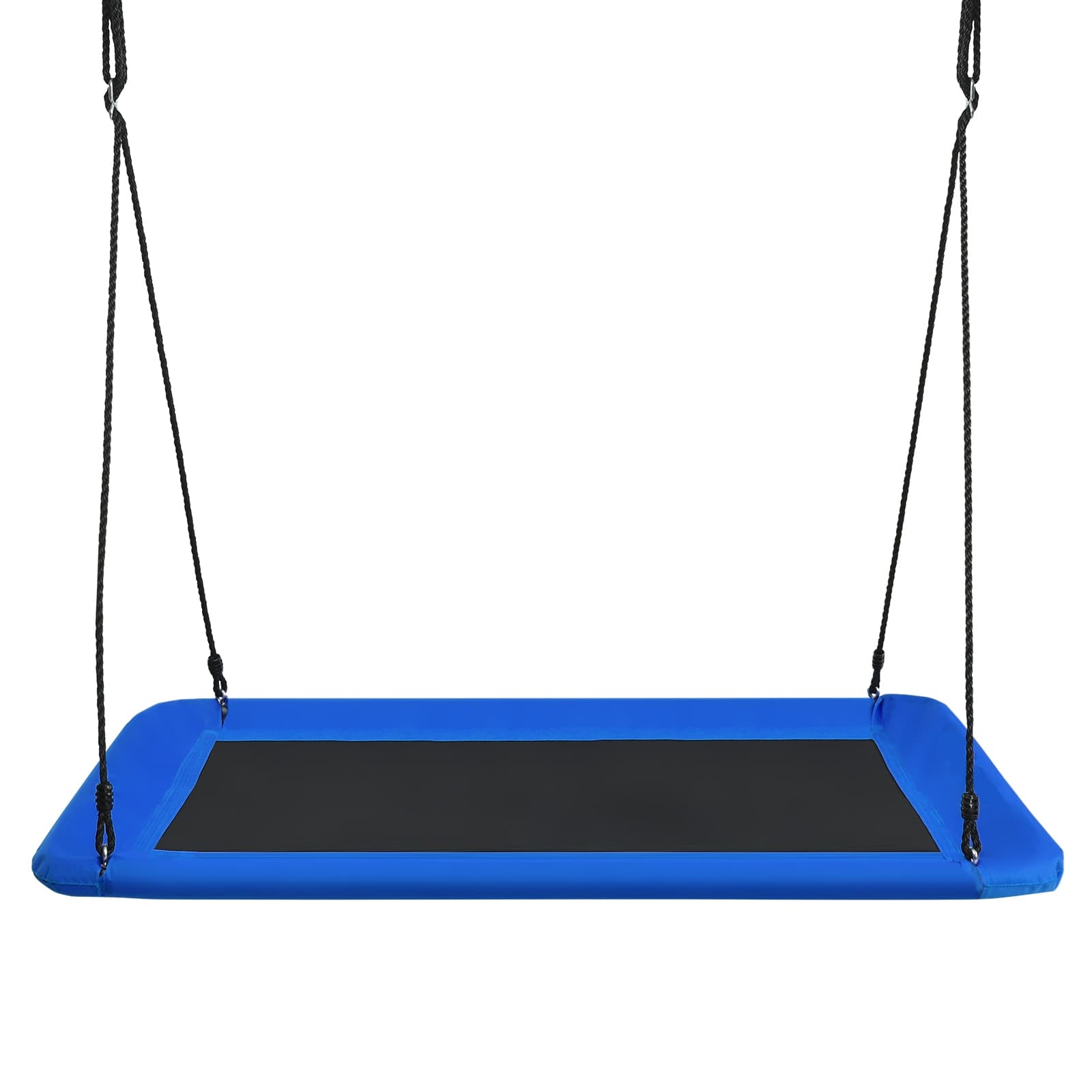 CostwayBalançoire en Plate-forme en Tissu Oxford avec Cordes de Suspension Hauteur Réglable 100-180CM Poids 315KG Bleu